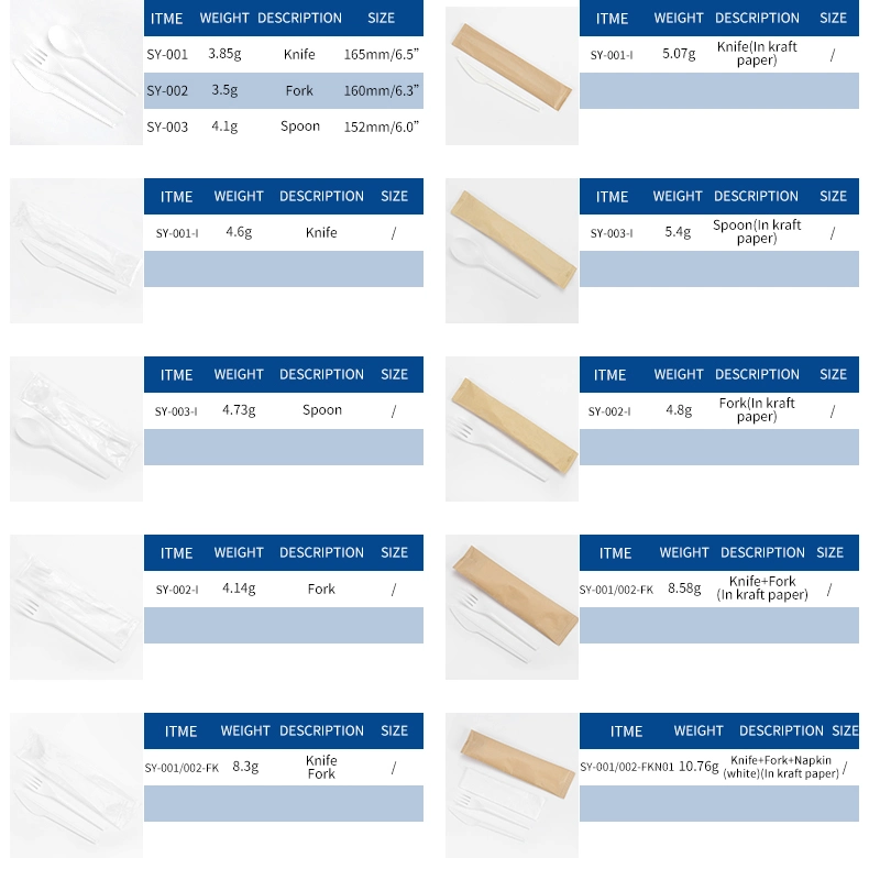 Quanhua Bio-Cornstarch L Environmentally Degradable Disposable Hot - Selling Tableware Disposable Cutlery