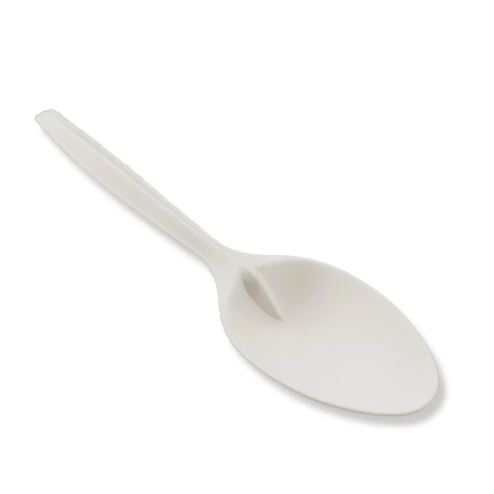 Microwavable Corn Starch Cheap Plastic Bio Hinged Biodegradable Water-Fast Cutlery Eco Compostable Spoon